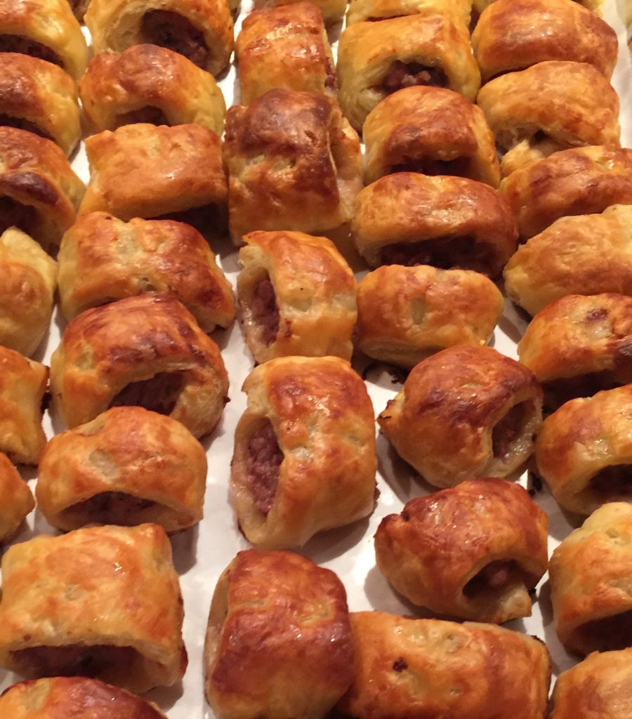 cooked sausage rolls