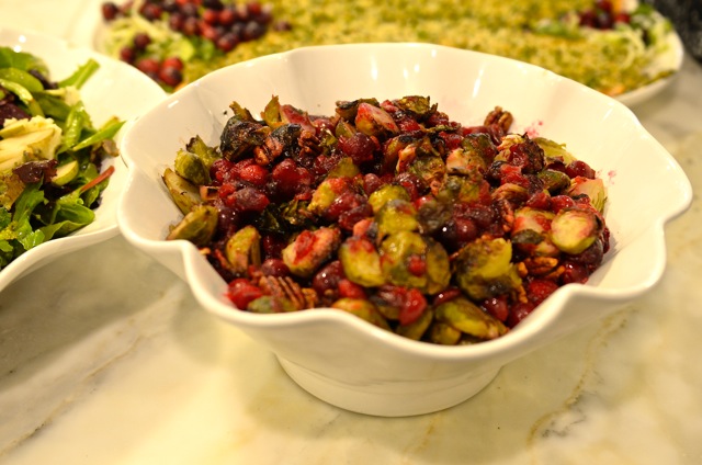 Roasted Brussel Sprouts, Cranberries and Pecans