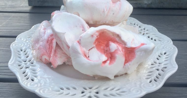 Pretty Red Current Meringues