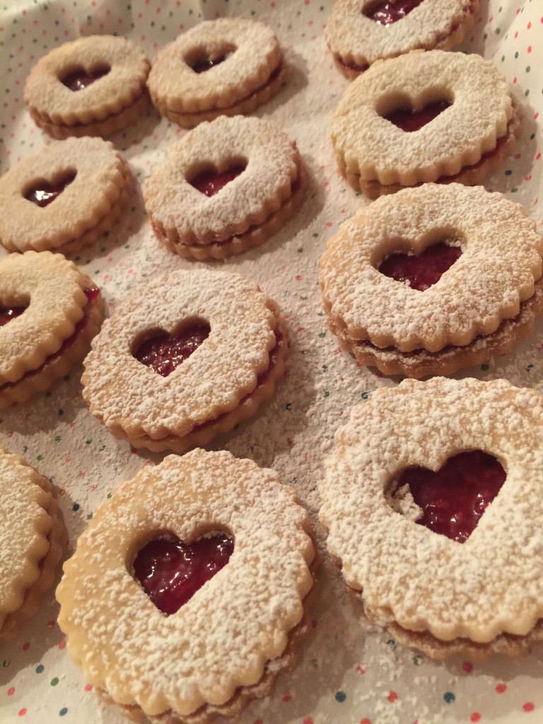 Valentines Afternoon Tea Linzer Cookies