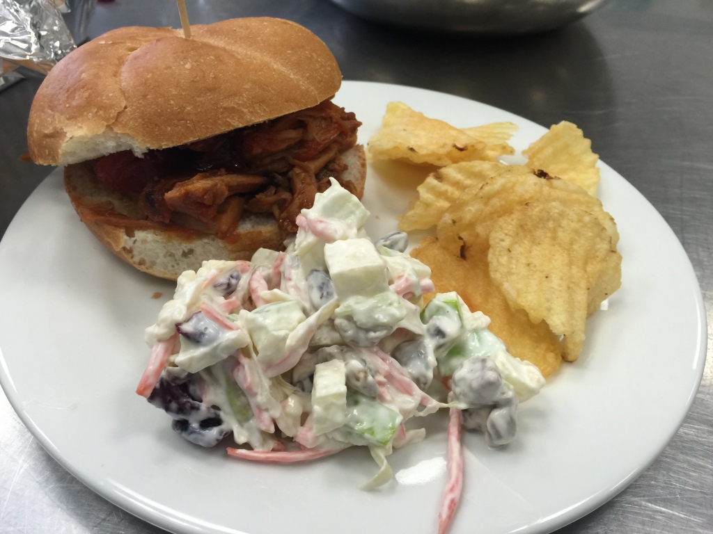 Pulled pork with Coleslaw on a Brioche Bun