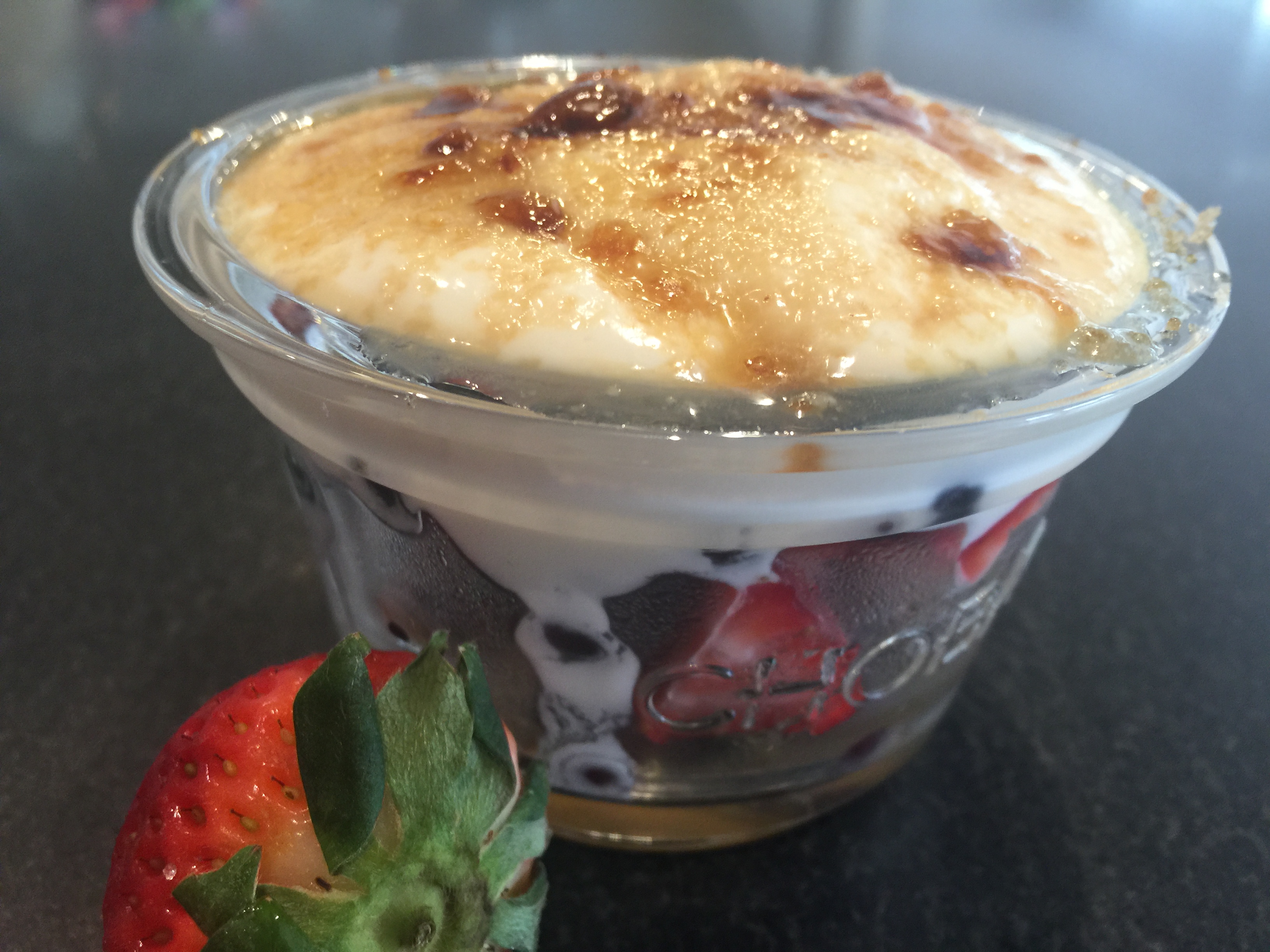 Fruit and Greek Yogurt Brûlée