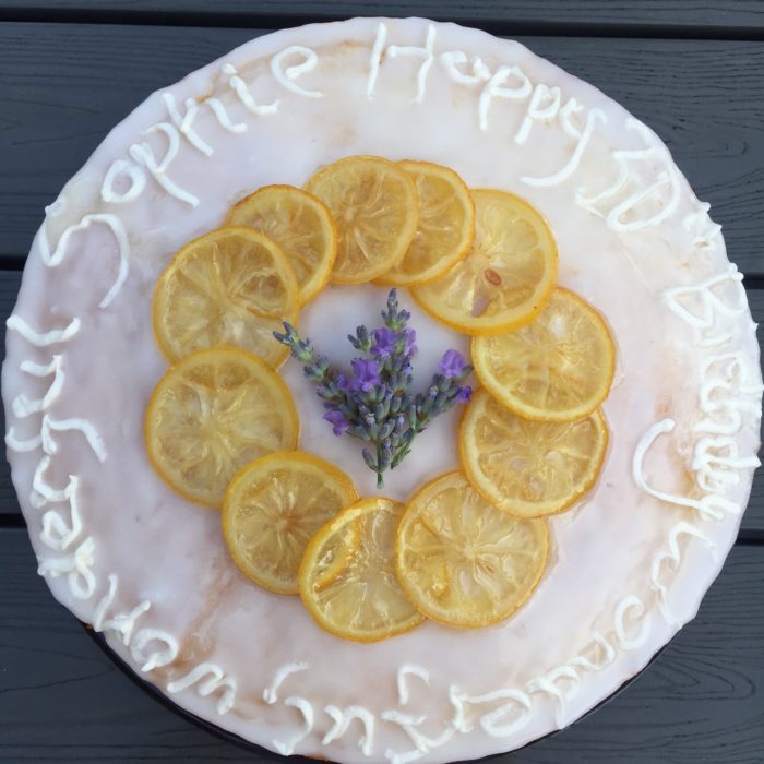 lemon drizzle birthday cake