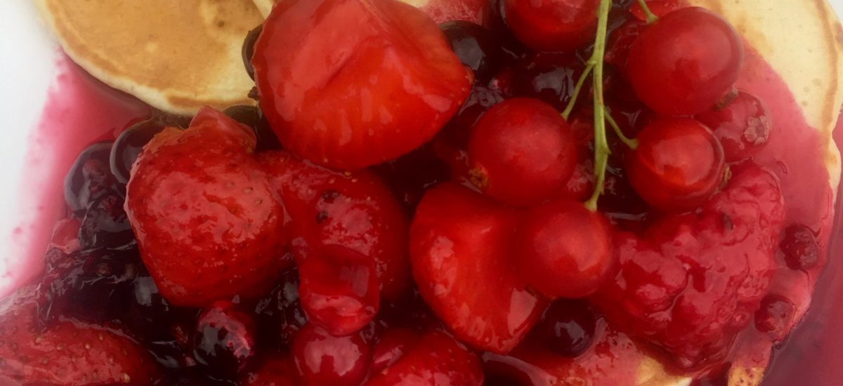 Scottish Pancakes with Foraged Danish Berries