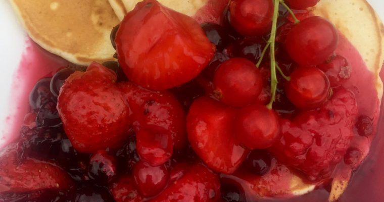 Scottish Pancakes with Foraged Danish Berries