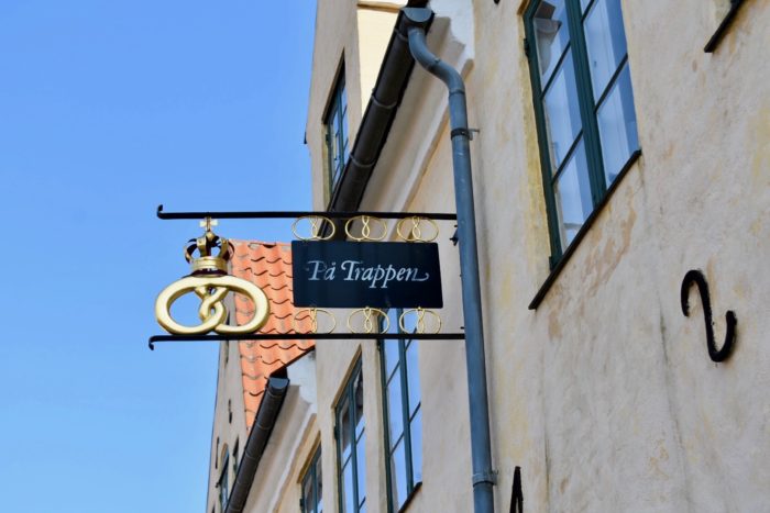 Traditional sign for bakery in Denmark. The sign of the pretzel!