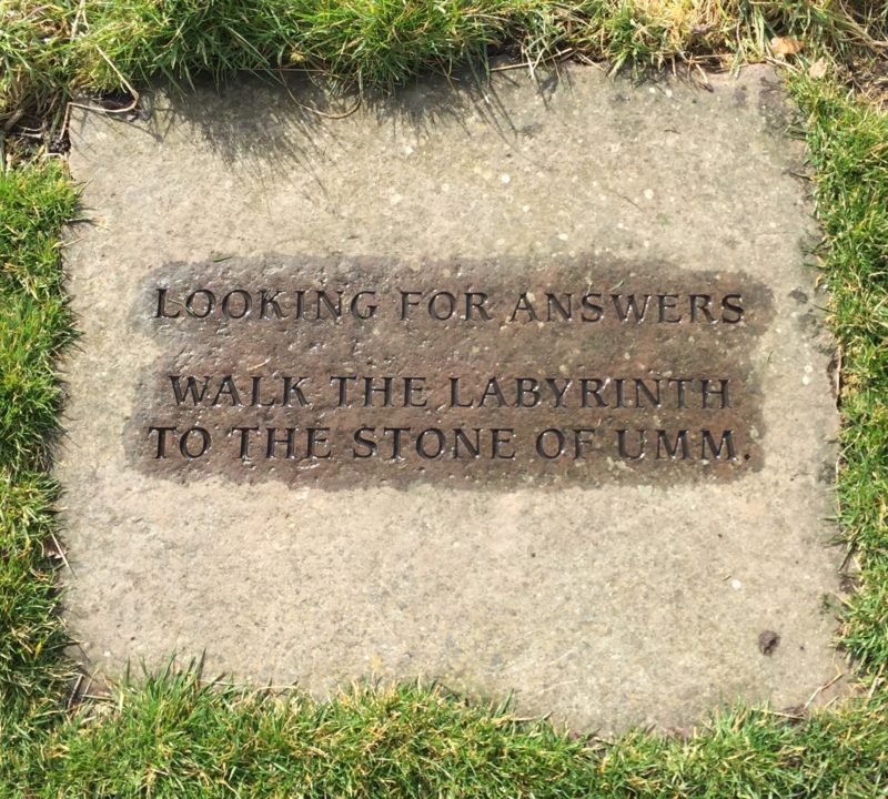 The grass labyrinth at Banff Castle
