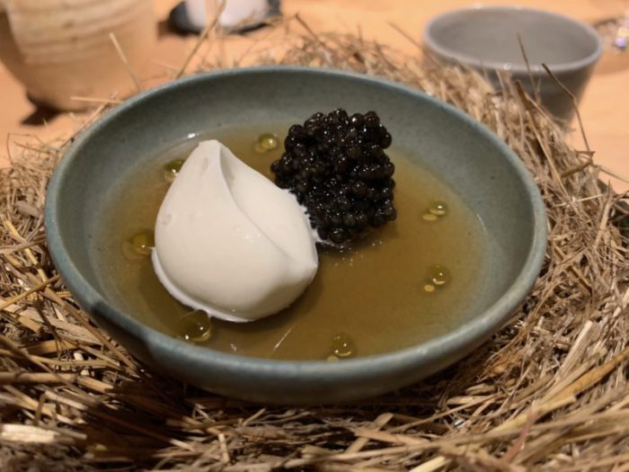 Pheasant broth with caviar